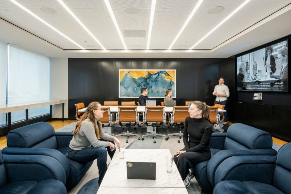 Conference room with natural light and minimalist design